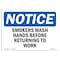 Signmission OSHA, Smokers Wash Hands Before Returning To Work, 10in X 7in Rigid Plastic, 7" W, 10" L, Landscape OS-NS-P-710-L-18351 - alternate 1